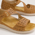 Load image into Gallery viewer, ZIERA BIZZA DARK TAN ALMOND - Women Sandals - Collective Shoes 
