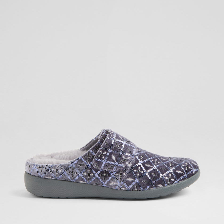 ZIERA FOSCO GREY DIAMOND - Women slippers - Collective Shoes 