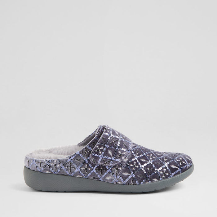 ZIERA FOSCO GREY DIAMOND - Women slippers - Collective Shoes 