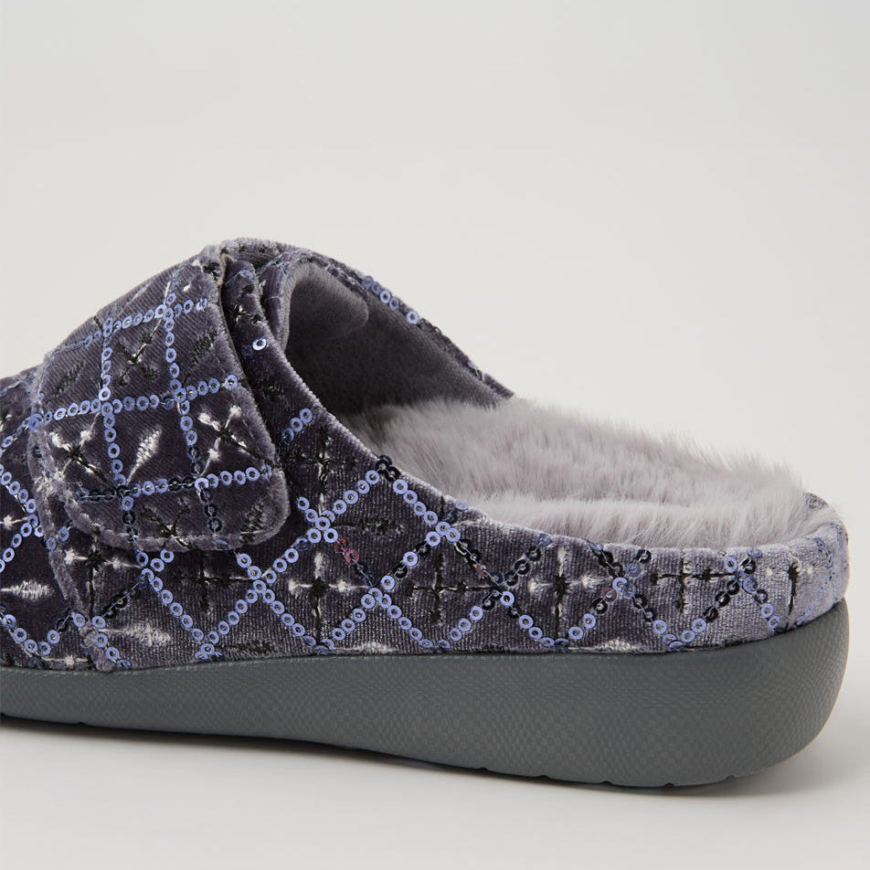 ZIERA FOSCO GREY DIAMOND - Women slippers - Collective Shoes 