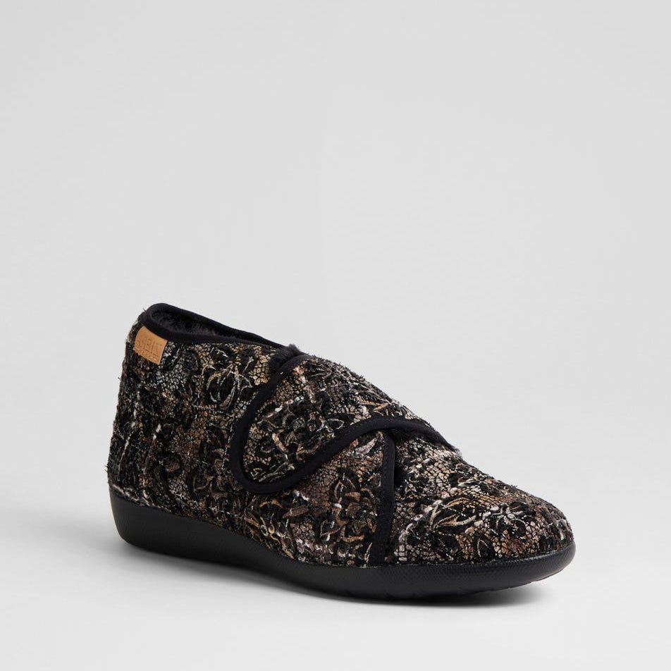 ZIERA FOFFIE BLACK MULTI - Women slippers - Collective Shoes 