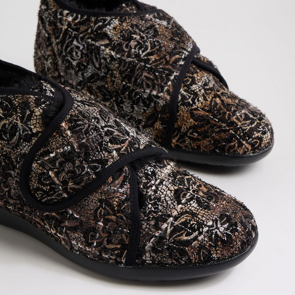 ZIERA FOFFIE BLACK MULTI - Women slippers - Collective Shoes 