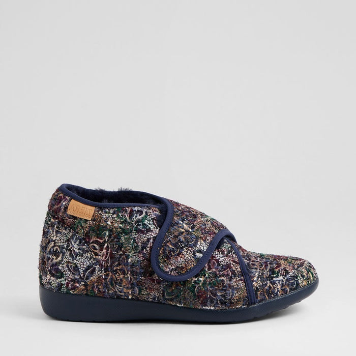 ZIERA FOFFIE NAVY MULTI - Women slippers - Collective Shoes 