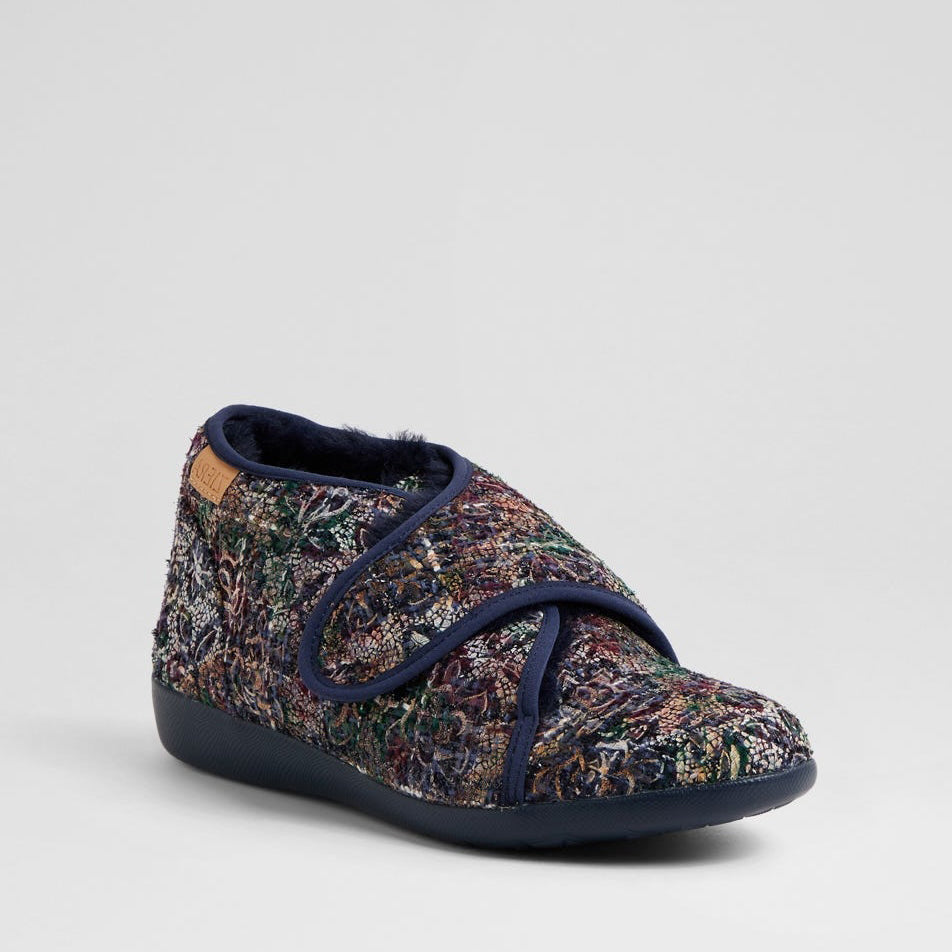 ZIERA FOFFIE NAVY MULTI - Women slippers - Collective Shoes 