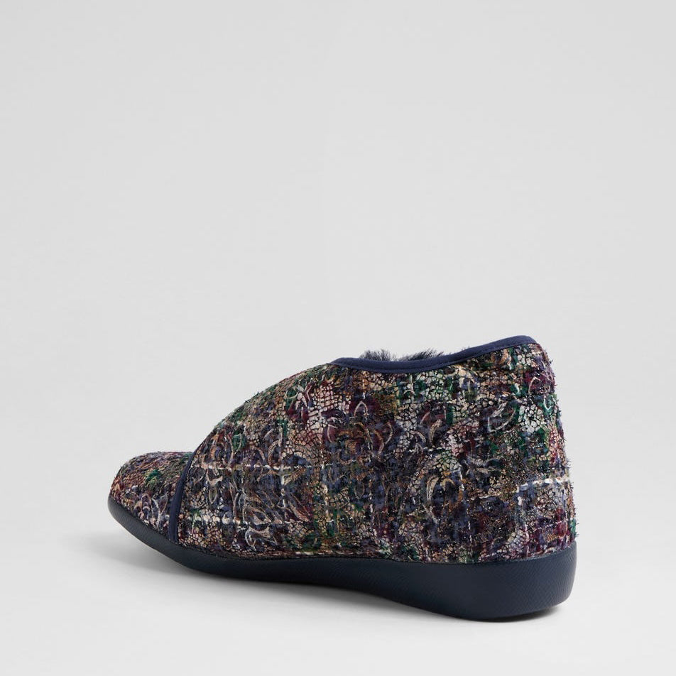 ZIERA FOFFIE NAVY MULTI - Women slippers - Collective Shoes 