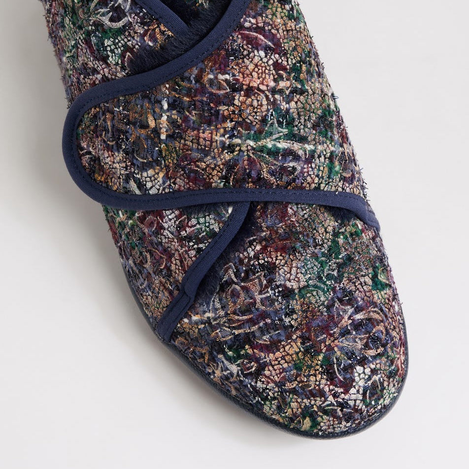 ZIERA FOFFIE NAVY MULTI - Women slippers - Collective Shoes 