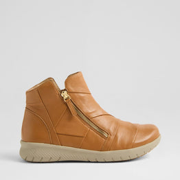 ZIERA SISLEY DK TAN - Women Boots - Collective Shoes 