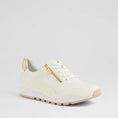 Load image into Gallery viewer, ZIERA BRIDDIE WHITE PALE GOLD - Women Sneakers - Collective Shoes 
