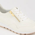 Load image into Gallery viewer, ZIERA BRIDDIE WHITE PALE GOLD - Women Sneakers - Collective Shoes 
