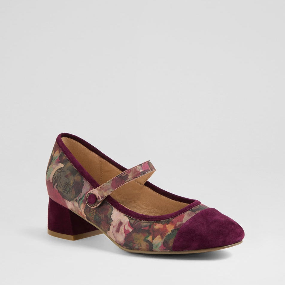 ZIERA ZILLA BURGUNDY SHIRAZ - Women Heels - Collective Shoes 