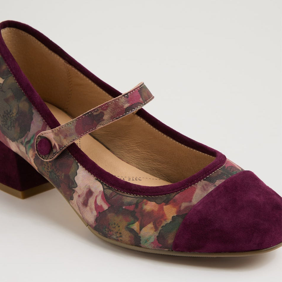 ZIERA ZILLA BURGUNDY SHIRAZ - Women Heels - Collective Shoes 