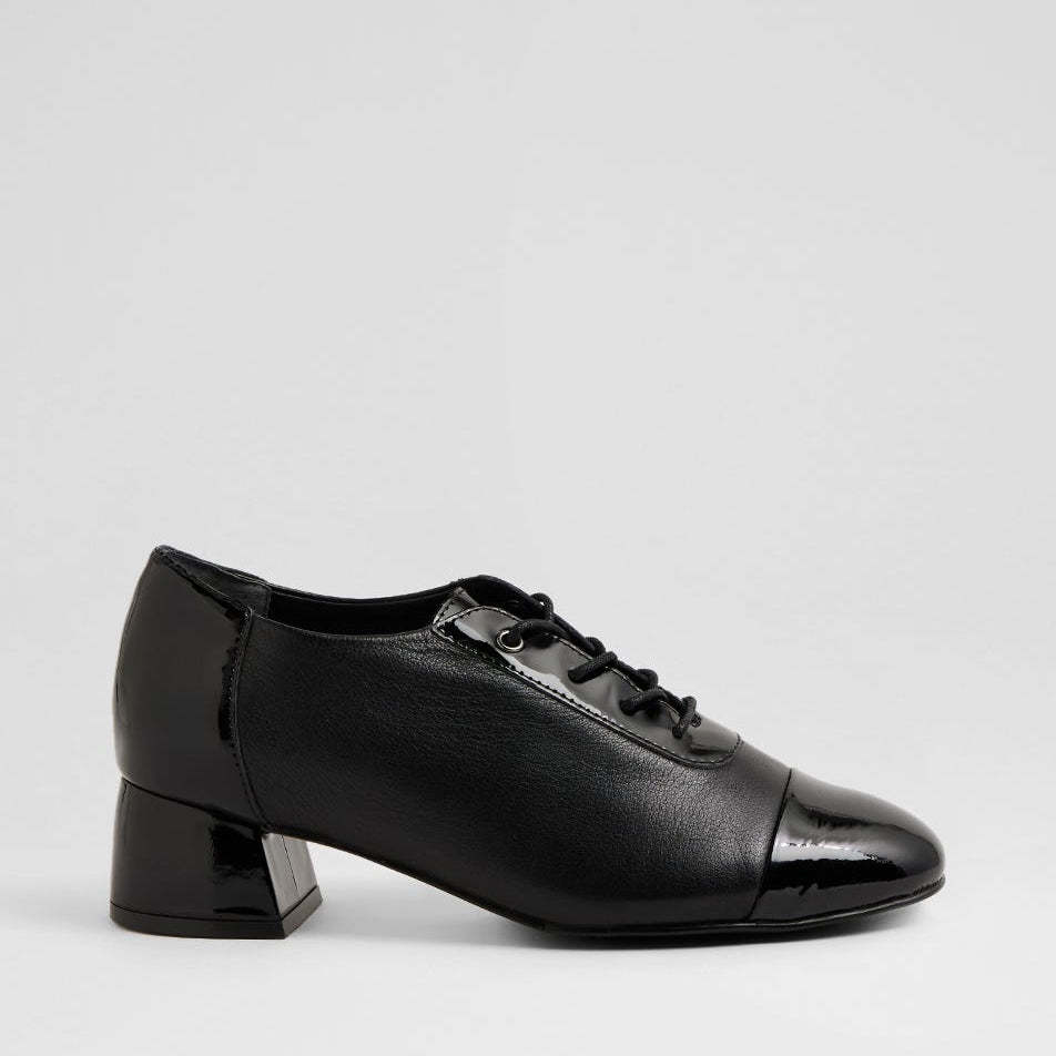 ZIERA ZINKY BLACK PATENT - Women Oxford / Brogue Shoes - Collective Shoes 