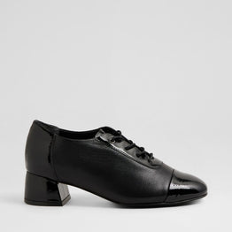 ZIERA ZINKY BLACK PATENT - Women Oxford / Brogue Shoes - Collective Shoes 