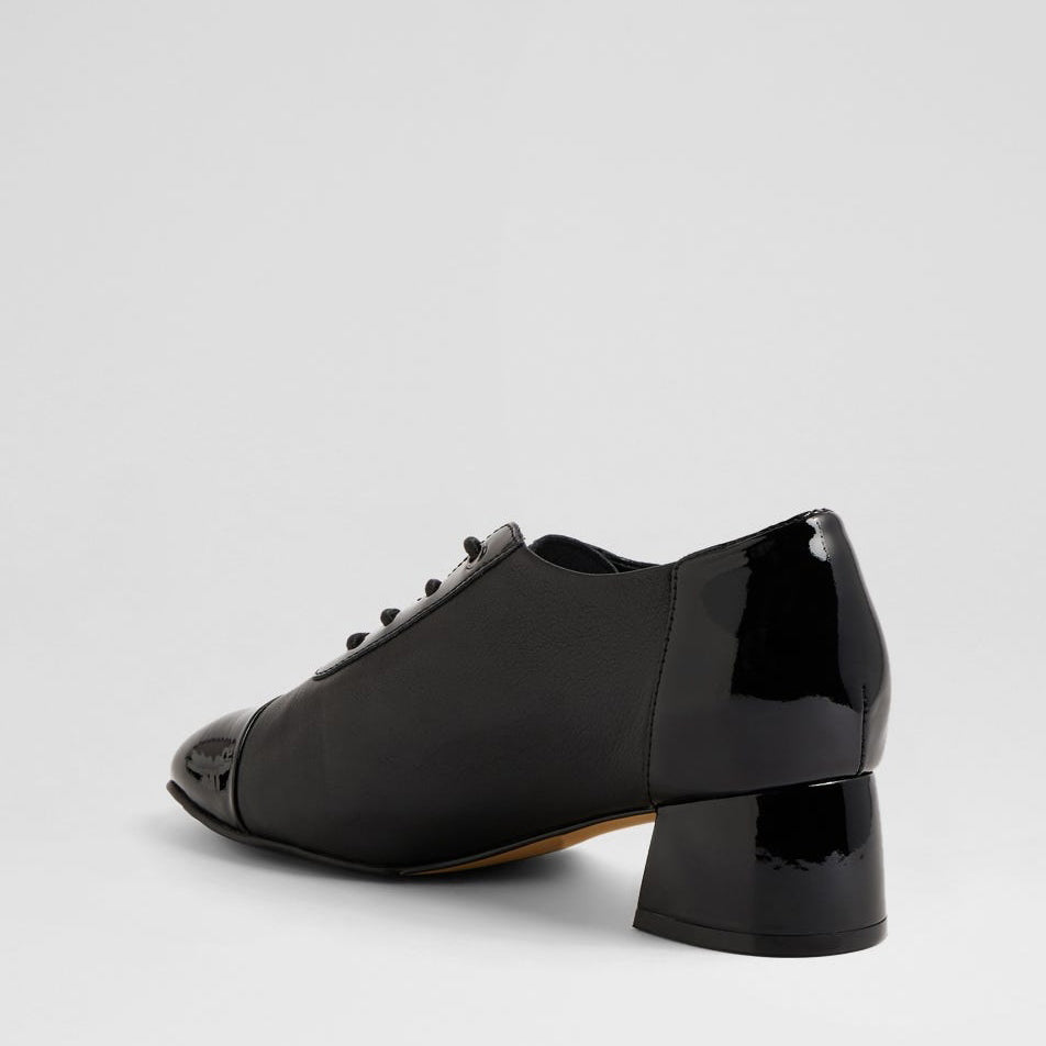 ZIERA ZINKY BLACK PATENT - Women Oxford / Brogue Shoes - Collective Shoes 