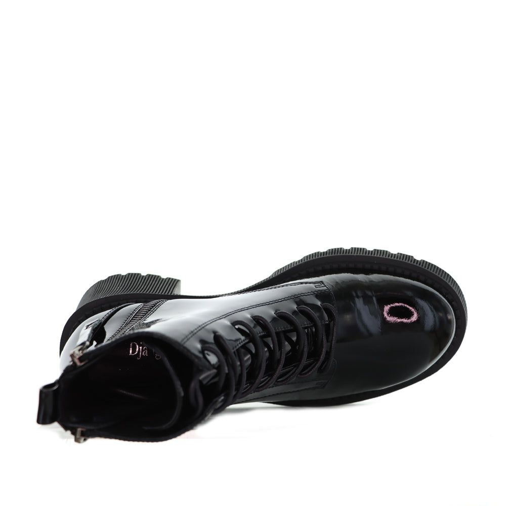 DJANGO & JULIETTE ZYAN BLACK PATENT - Women Boots - Collective Shoes 