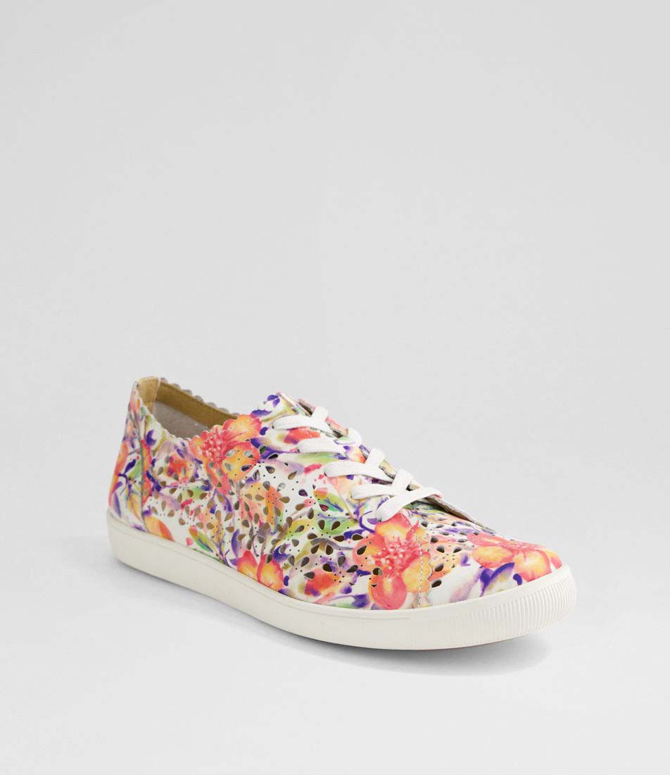 Ziera Dima Orange Floral - Women sneakers - Collective Shoes 