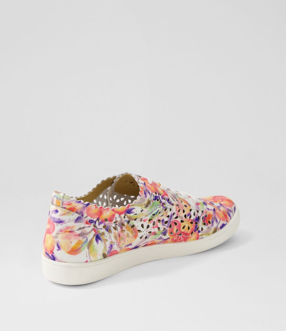 Ziera Dima Orange Floral - Women sneakers - Collective Shoes 