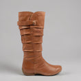 Load image into Gallery viewer, ZIERA XAIDER TAN - Women High Boots - Collective Shoes 
