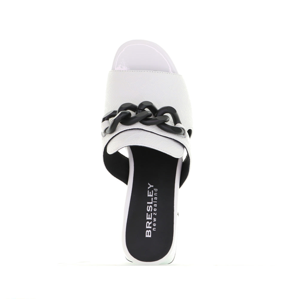 BRESLEY ADDER WHITE EMBOSS - Women Heels - Collective Shoes 
