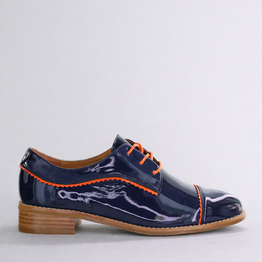 BRESLEY ALPOPO INKY/ORANGE - Women Loafers - Collective Shoes 
