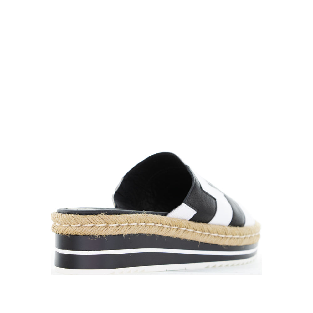 DJANGO & JULIETTE ANKITA WHITE BLACK - Women Slides - Collective Shoes 