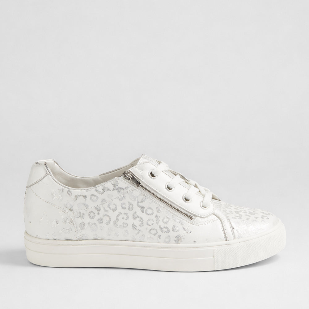 ZIERA AUDRY WHITE SILVER LEO - Women sneakers - Collective Shoes 