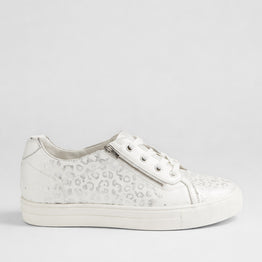 ZIERA AUDRY WHITE SILVER LEO - Women sneakers - Collective Shoes 