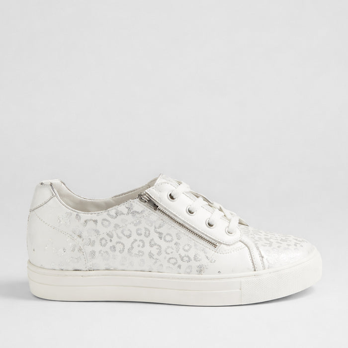 ZIERA AUDRY WHITE SILVER LEO - Women sneakers - Collective Shoes 