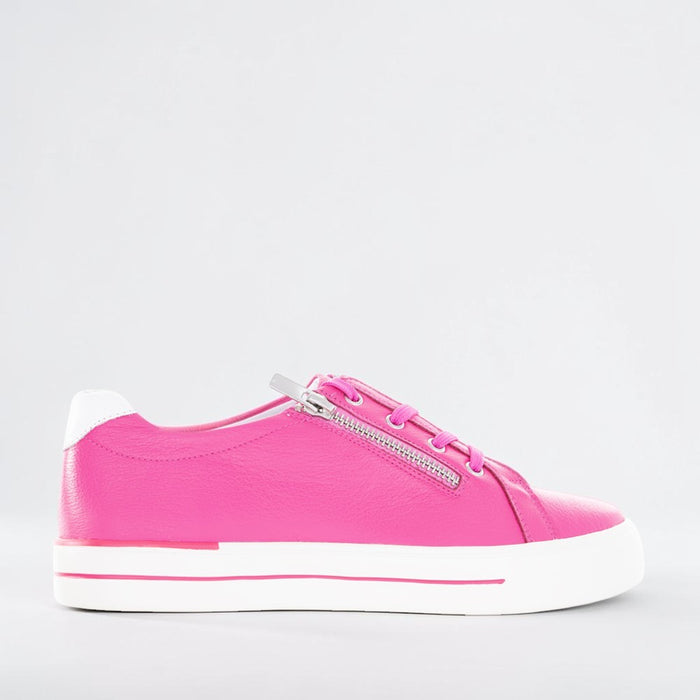 ZIERA AUDRY HOT PINK LEATHER - Women sneakers - Collective Shoes 