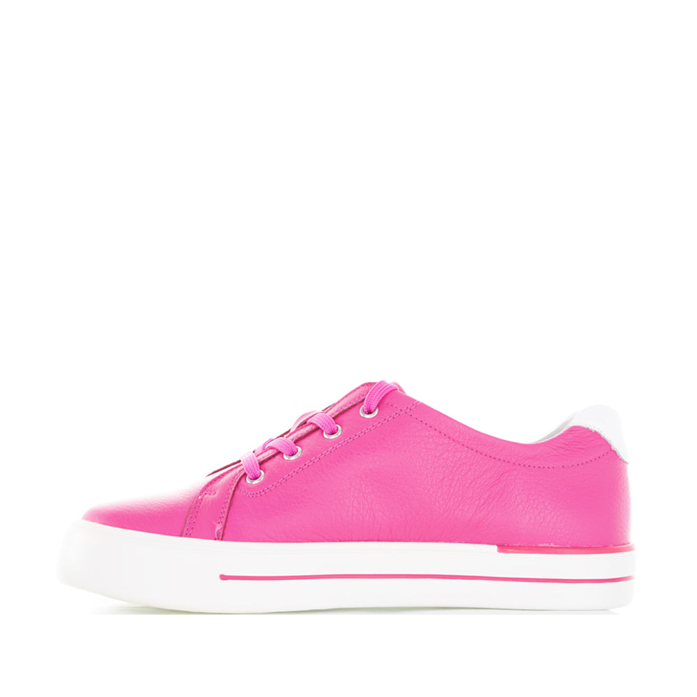 ZIERA AUDRY HOT PINK LEATHER - Women sneakers - Collective Shoes 