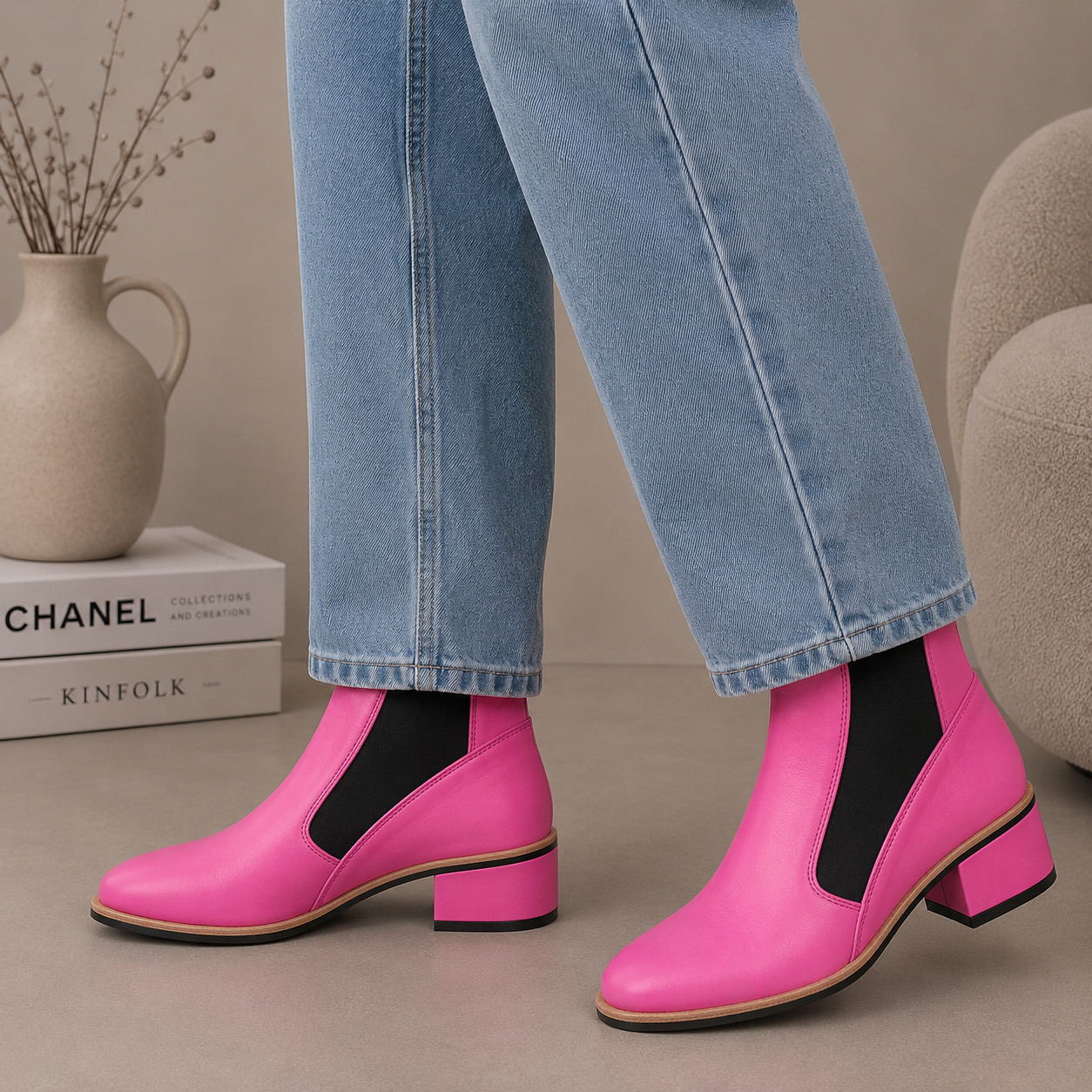 LE SANSA REFRESH HOT PINK / BLACK GUSSET