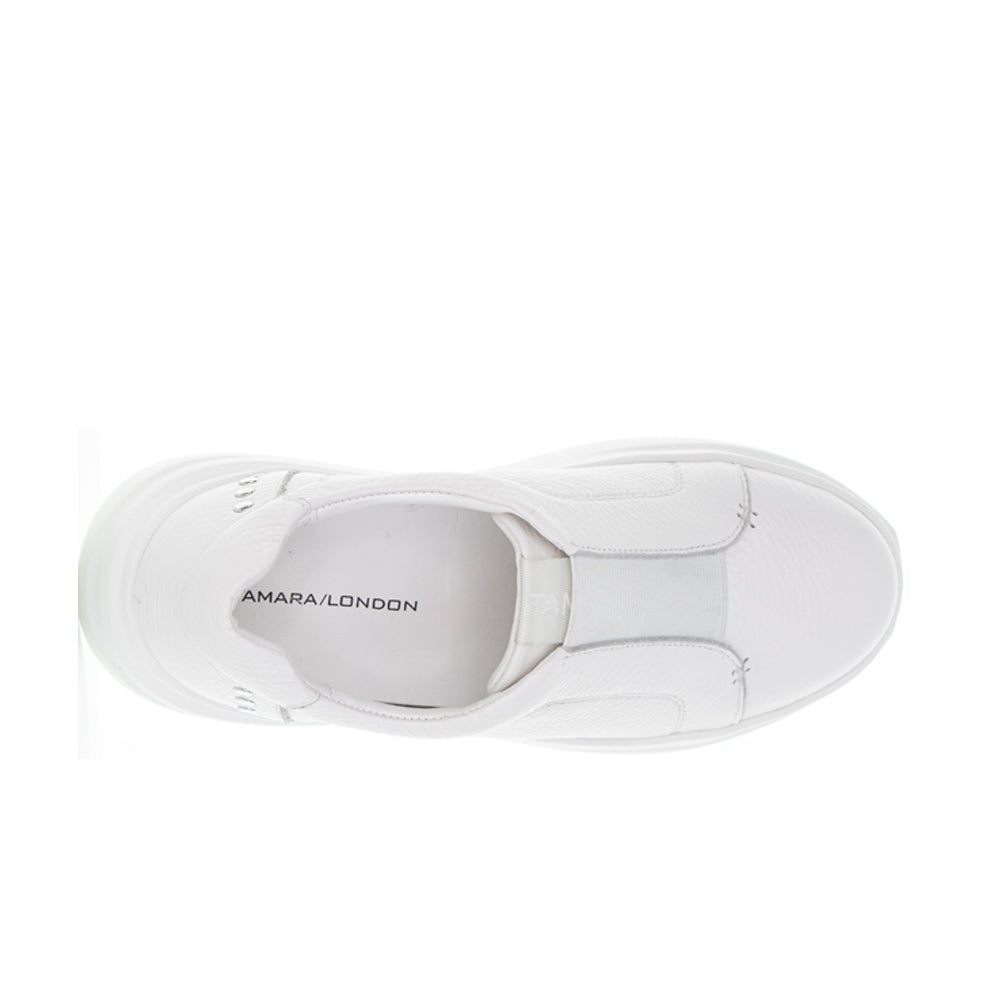 TAMARA LONDON BIANCA WHITE MILLED - Women Sneakers - Collective Shoes 