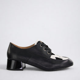 BRESLEY DESTER BLACK COW - Women Oxford / Brogue Shoes - Collective Shoes 