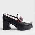 Load image into Gallery viewer, MINX KENDRA BLACK WHITE / BORDO - Women Heels - Collective Shoes 

