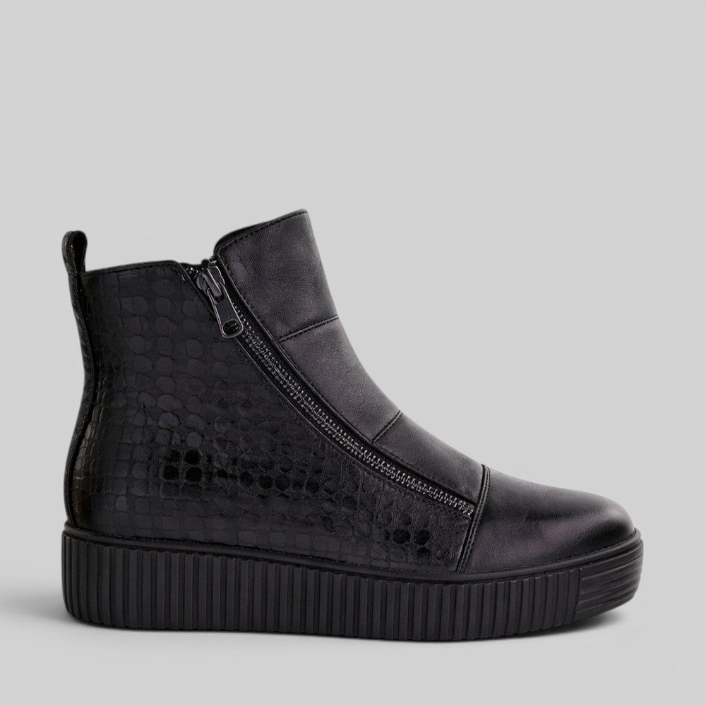 ALFIE & EVIE DYNASTY BLACK EMBOSSED