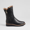 Load image into Gallery viewer, DJANGO & JULIETTE RHEMY BLACK TAN LEOP - Women Boots - Collective Shoes 
