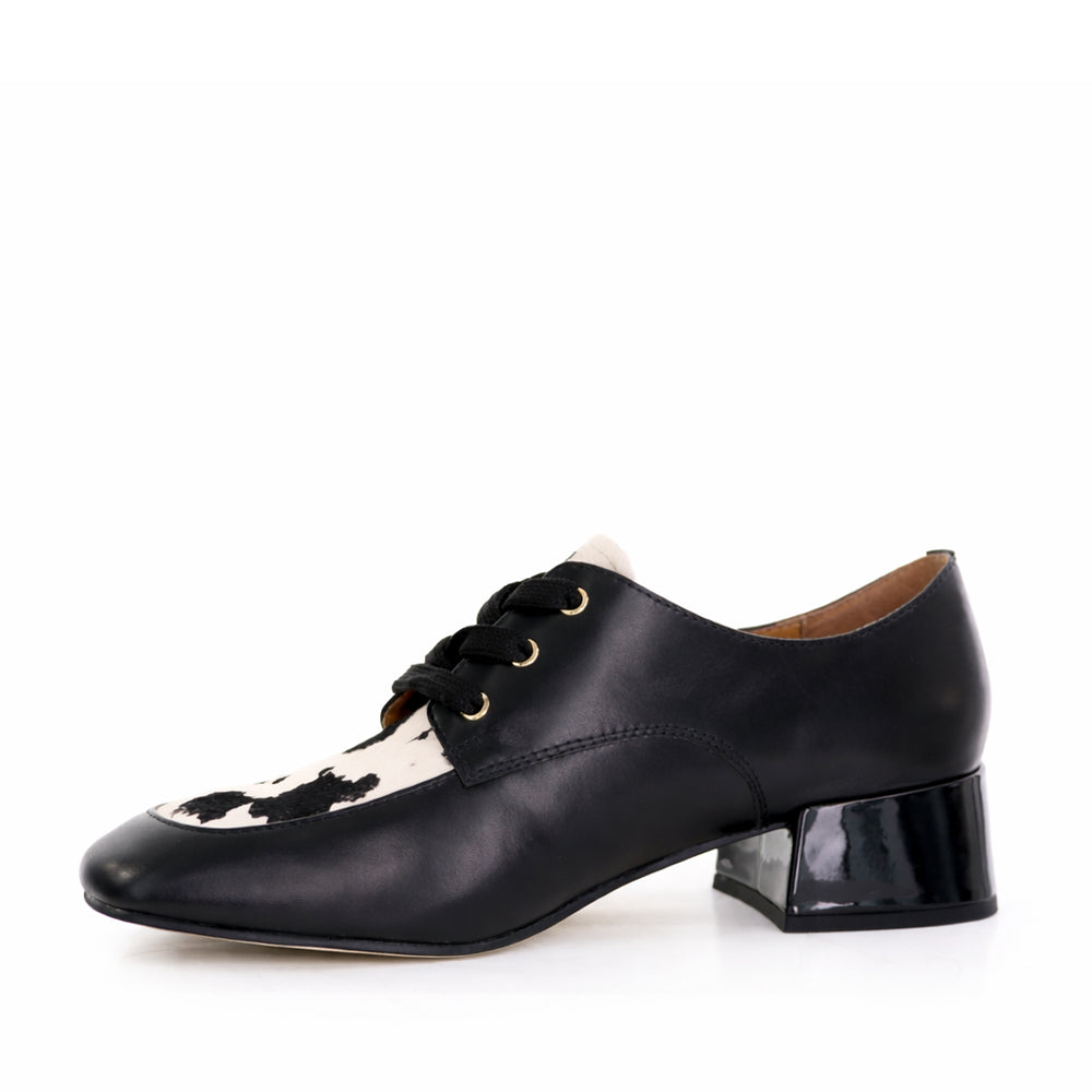 BRESLEY DESTER BLACK COW - Women Oxford / Brogue Shoes - Collective Shoes 