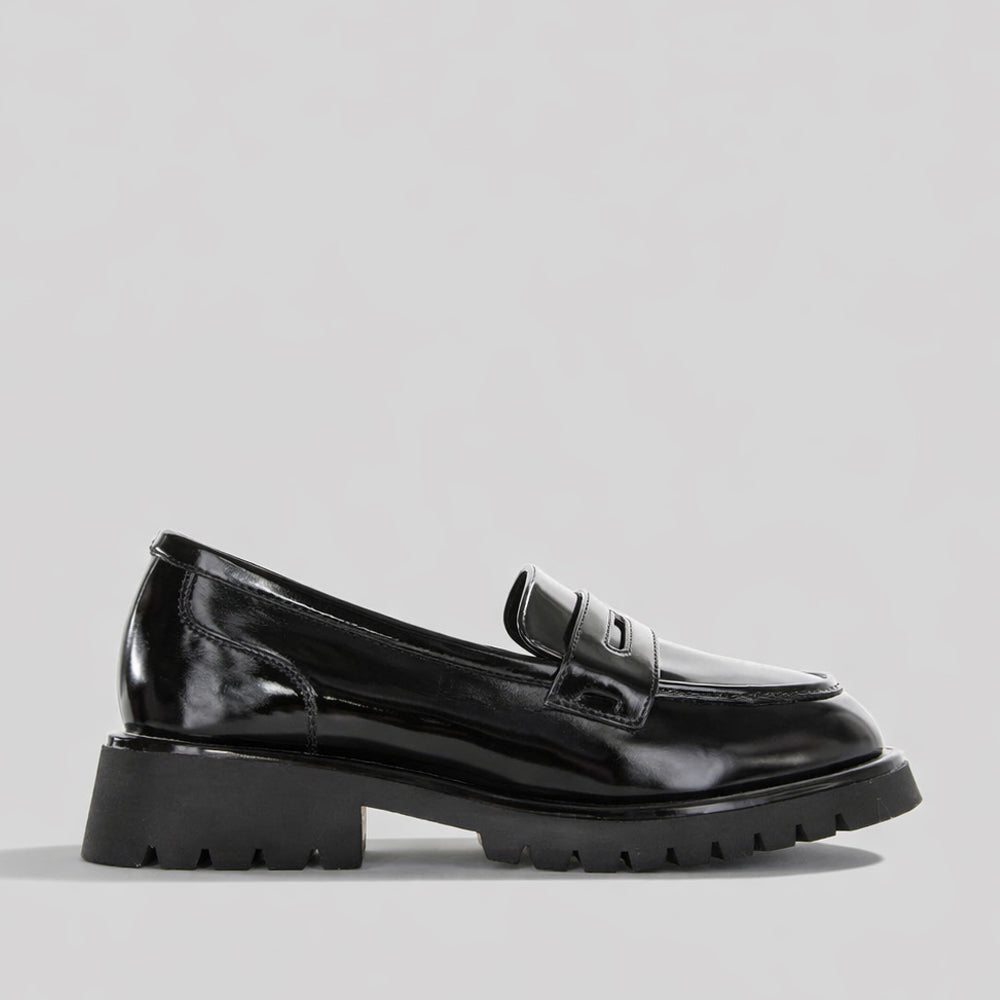 LE SANSA BOW BLACK PATENT - Women Loafers - Collective Shoes 