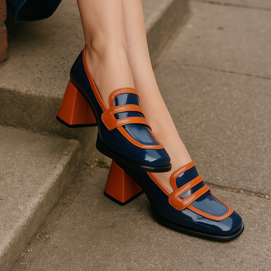 TAMARA LONDON BERGEN INKY ORANGE - Women Heels - Collective Shoes 