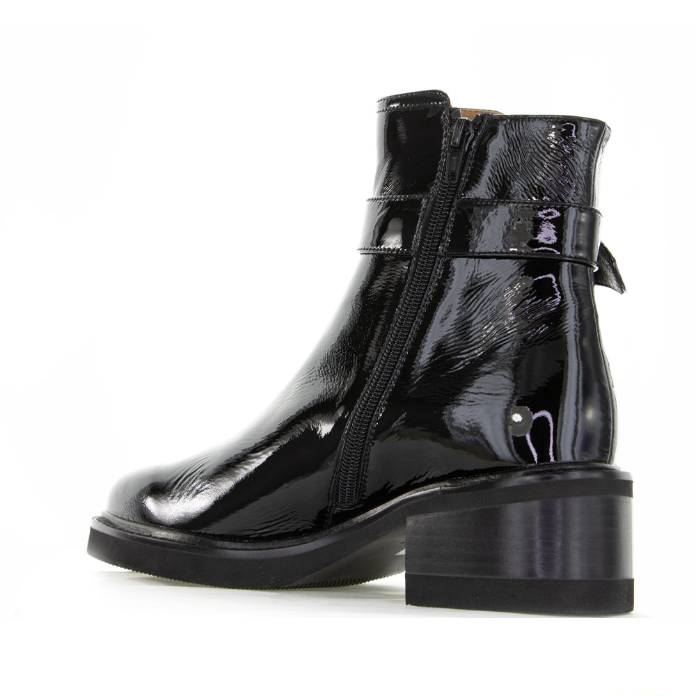 BRESLEY PANDER BLACK PATENT - Women Boots - Collective Shoes 