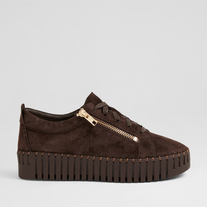 DJANGO & JULIETTE BUMP CHOCO SUEDE - Women sneakers - Collective Shoes 