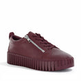 Load image into Gallery viewer, DJANGO & JULIETTE BUMP BURGUNDY LEATHER - Women sneakers - Collective Shoes 
