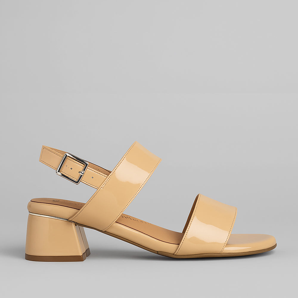 ZIERA CAITLAN NUDE PATENT - Women Sandals - Collective Shoes 