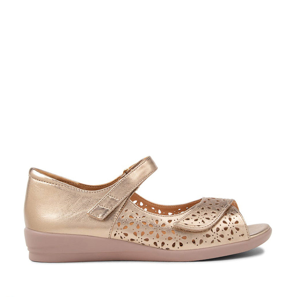 ZIERA DAFFODIL CHAMPAGNE - Women Sandals - Collective Shoes 