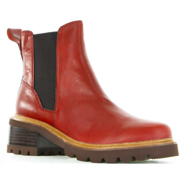 Shop Bresley Daktari Red Waxy Women Leather Boots NZ | Collective Shoes