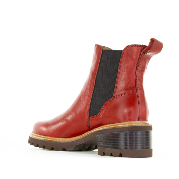 Shop Bresley Daktari Red Waxy Women Leather Boots NZ | Collective Shoes