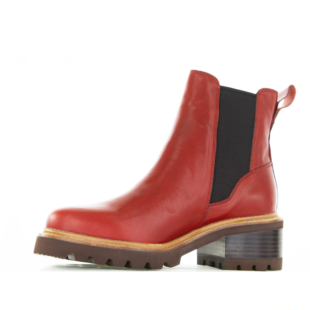 Shop Bresley Daktari Red Waxy Women Leather Boots NZ | Collective Shoes
