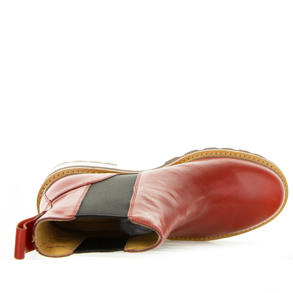 Shop Bresley Daktari Red Waxy Women Leather Boots NZ | Collective Shoes