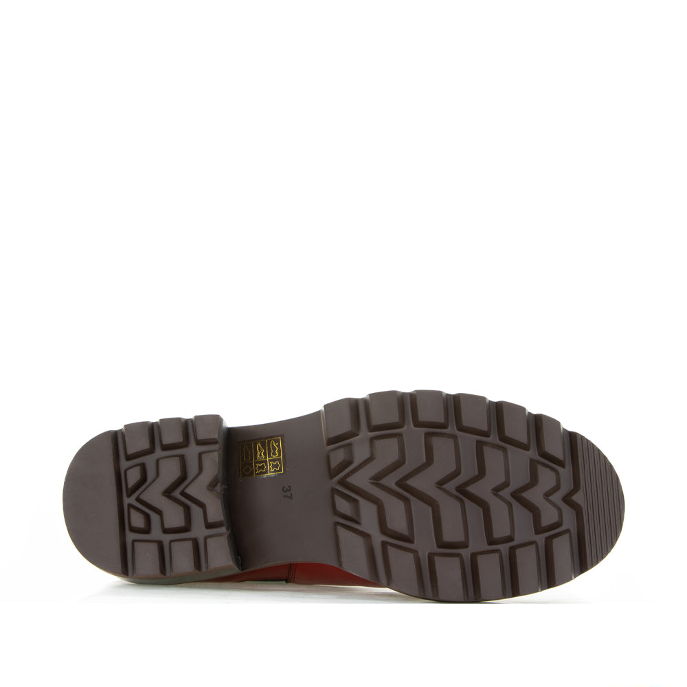 Shop Bresley Daktari Red Waxy Women Leather Boots NZ | Collective Shoes