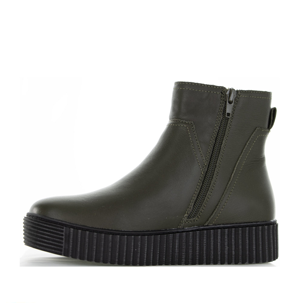 ALFIE & EVIE DESMOND KHAKI - Women Boots - Collective Shoes 